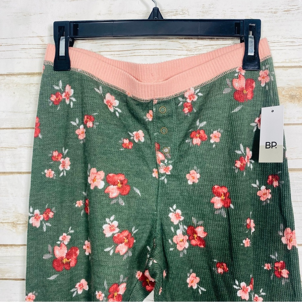 BP Pink and Green Floral Knit PJ Pants Size M - Picture 3 of 4